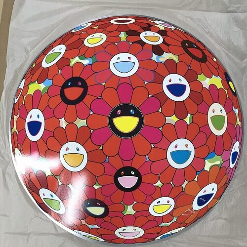 Flowerball (3D) - Red Ball di Takashi Murakami, Stampa in vendita su Singulart