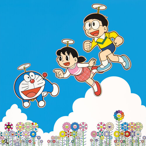 Doraemon: A Blue Sky! Like We Could Go On Forever! di Takashi Murakami, Stampa in vendita su Singulart