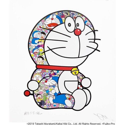 Doraemon Sitting Up: "Yoo-hoo, Nobital!" van Takashi Murakami, Afdruk te koop op Singulart