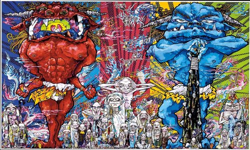 Red Demon and Blue Demon with 48 Arhats par Takashi Murakami, Édition en vente sur Singulart