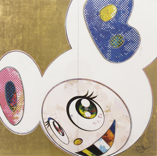 DOB in Pure White Robe (Pink and Blue) par Takashi Murakami, Édition en vente sur Singulart