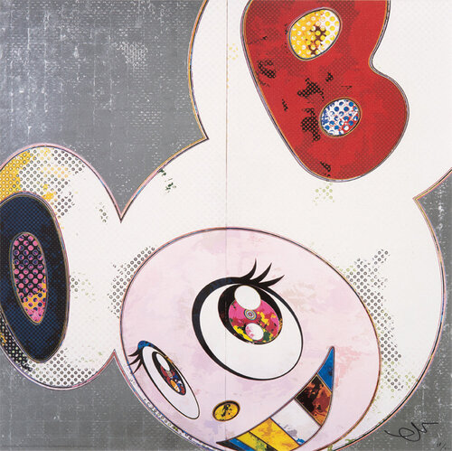 DOB in Pure White Robe (Navy and Vermilion) par Takashi Murakami, Édition en vente sur Singulart