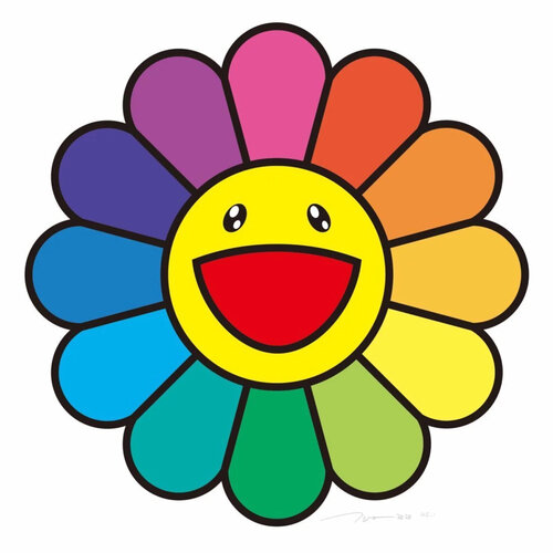 Smile On, Rainbow Flower, 2020 par Takashi Murakami, Édition en vente sur Singulart