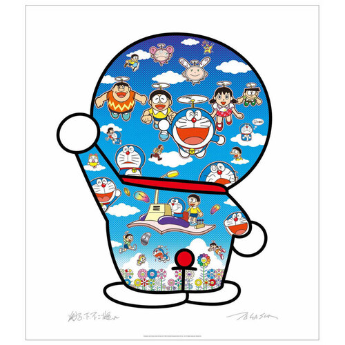 DORAEMON AND FRIENDS UNDER THE BLUE SKY par Takashi Murakami, Édition en vente sur Singulart