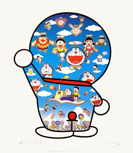 Doraemon and Friends Under the Blue Sky van Takashi Murakami, Afdruk te koop op Singulart