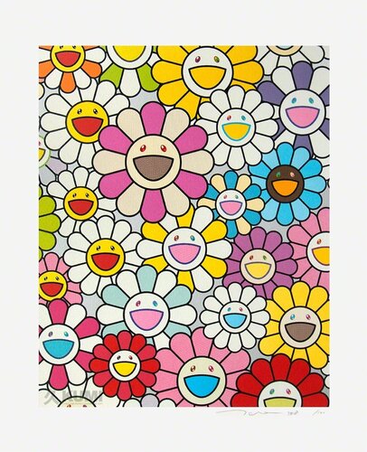 A Little Flower Painting: Pink, Purple and Many Other Colors van Takashi Murakami, Afdruk te koop op Singulart