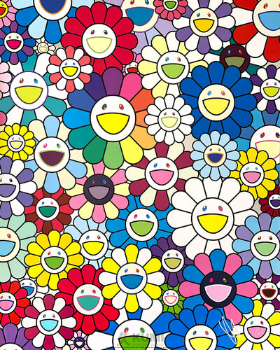 A Field of Flowers Seen from the Stairs to Heaven van Takashi Murakami, Afdruk te koop op Singulart
