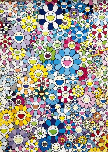 Champagne Supernova: Blue di Takashi Murakami, Stampa in vendita su Singulart