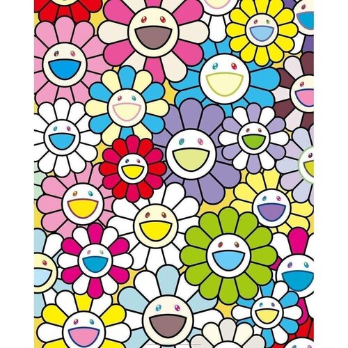 A Little Flower Painting:Yellow, White, and Purple Flowers par Takashi Murakami, Édition en vente sur Singulart