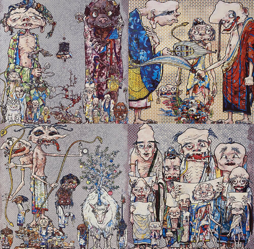 1. 12 Arhats／2. Assignation of a Spirit／3. Behold ! Tis the Netherworld／4. 4 Arhats, One With Four Eyes (Set of 4) par Takashi Murakami, Édition en vente sur Singulart