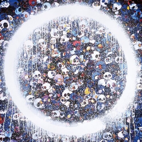 Enso: Memento Mori Red on Blue di Takashi Murakami, Stampa in vendita su Singulart