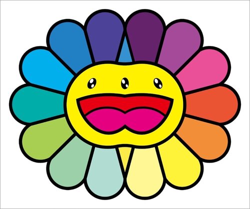 Multicolor Double Face - Yellow di Takashi Murakami, Stampa in vendita su Singulart