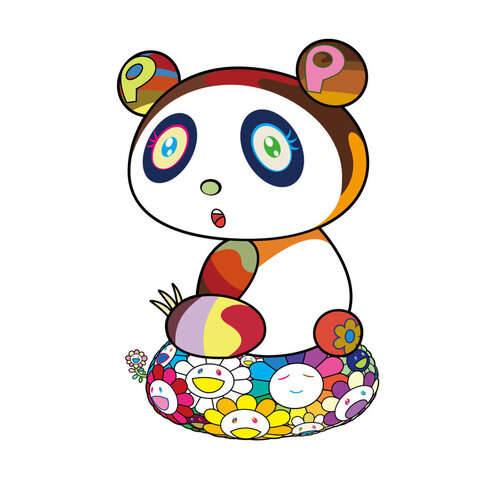 Panda Cub on a Flower Cushion, Bouncy Bounce di Takashi Murakami, Stampa in vendita su Singulart