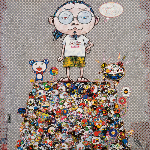With the Notion of Death, the Flowers Look Beautiful di Takashi Murakami, Stampa in vendita su Singulart