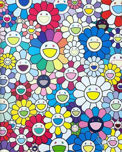 A Field of Flowers Seen from the Stairs of Heaven di Takashi Murakami, Stampa in vendita su Singulart