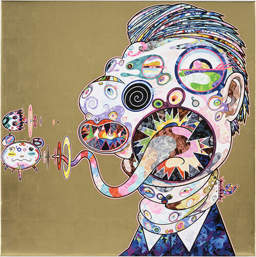 Homage to Francis Bacon, Study for Head of George Dyer di Takashi Murakami, Stampa in vendita su Singulart