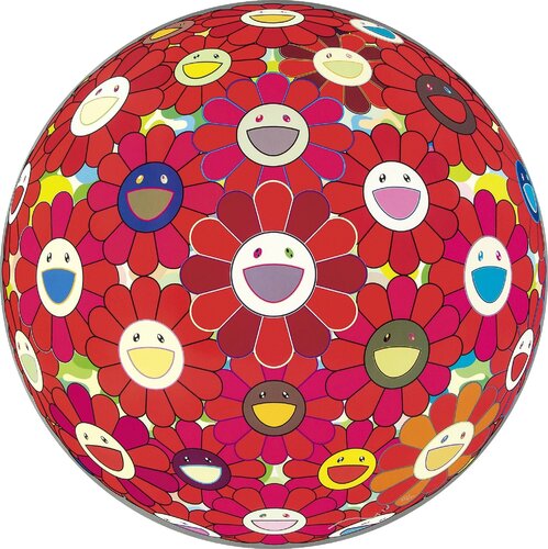 Flower Ball (3-D) Red Cliff van Takashi Murakami, Afdruk te koop op Singulart