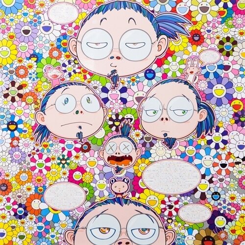 Self-Portrait of the Manifold Worries of a Manifoldly Distressed Artist van Takashi Murakami, Afdruk te koop op Singulart