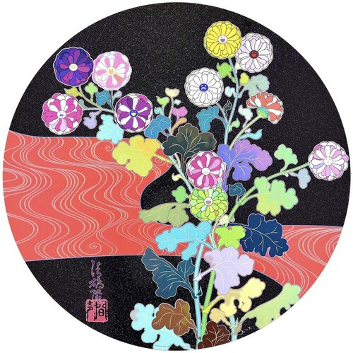 Kansei: Korin red stream van Takashi Murakami, Afdruk te koop op Singulart