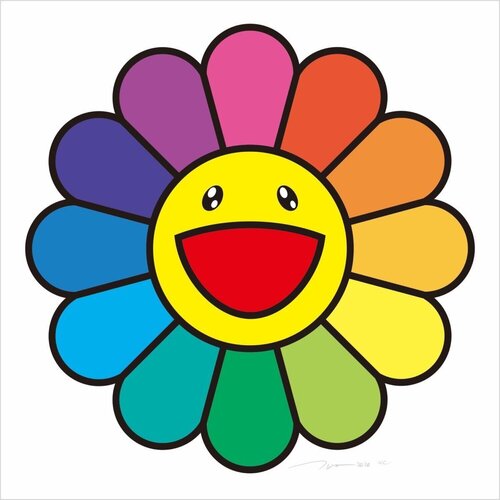 Smile On, Rainbow Flower!! van Takashi Murakami, Afdruk te koop op Singulart