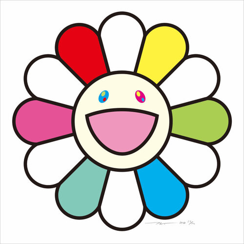 Smile every day with Flowers van Takashi Murakami, Afdruk te koop op Singulart