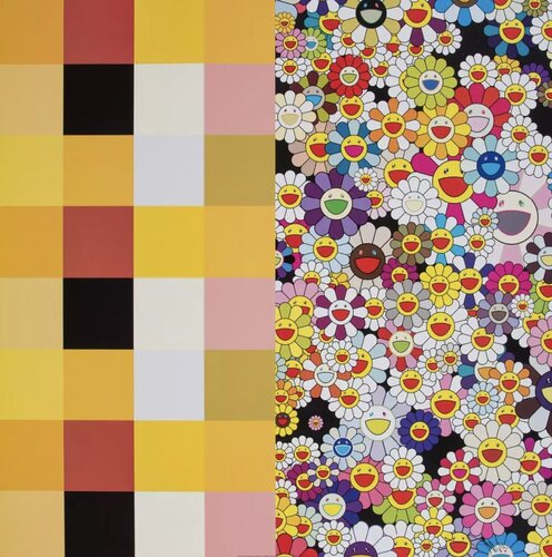 ACUPUNCTURE FLOWERS ( CHECKERS) van Takashi Murakami, Afdruk te koop op Singulart