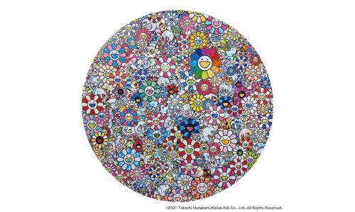 Paradise in a flower field van Takashi Murakami, Afdruk te koop op Singulart