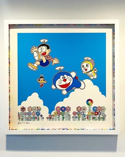 Doremon so much fun unnder the clear blue sky van Takashi Murakami, Afdruk te koop op Singulart