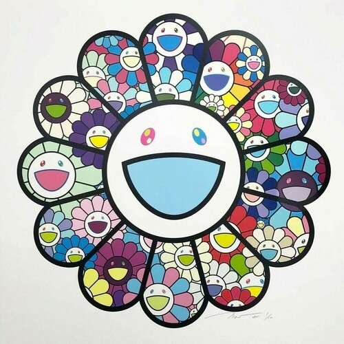 Pastel colored flowers van Takashi Murakami, Afdruk te koop op Singulart