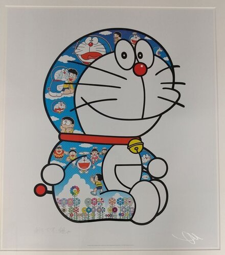 Doraemon Sitting Up: Weeping Some, Laughing Some van Takashi Murakami, Afdruk te koop op Singulart