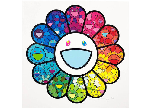 Multicolor Super Flat Flowers van Takashi Murakami, Afdruk te koop op Singulart