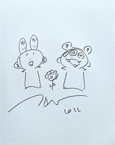 Untitled (Kaikai Kiki and Flower original drawing) van Takashi Murakami, Werk op papier te koop op Singulart