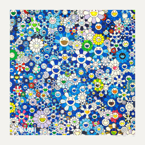 Shangria La Blue Silkscreen van Takashi Murakami, Afdruk te koop op Singulart