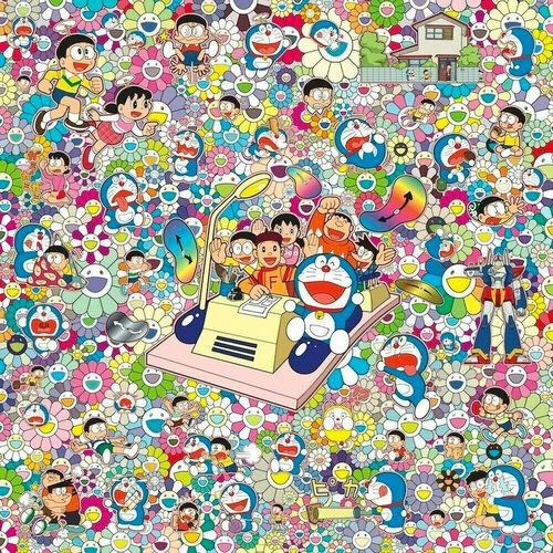 On an Endless Journey on a Time Machine with the author Fujiko F. Fujio! van Takashi Murakami, Afdruk te koop op Singulart