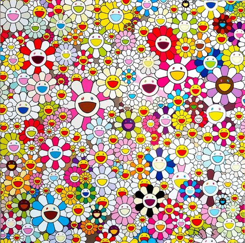 Flowers Blooming in This World and the Land of Nirvana (5set) de Takashi Murakami, Impresión a la venta en Singulart