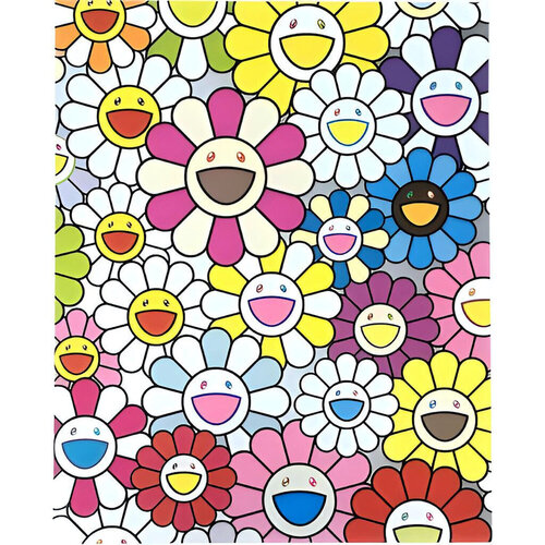Small Flowers Painting: Pink, Purple and Many Other Colors by Takashi Murakami, Print for Sale on Singulart