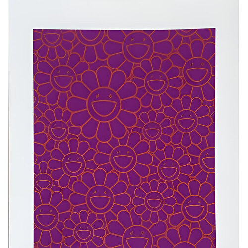 October Story Silkscreen (Orange Lavender Flowers) by Takashi Murakami, Print for Sale on Singulart