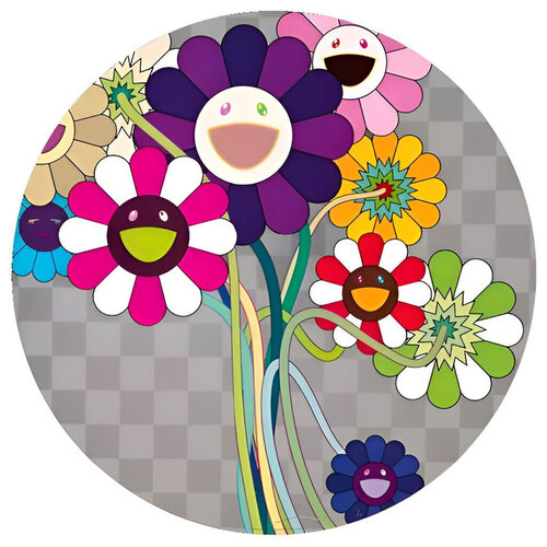 Purple Flowers In A Bouquet van Takashi Murakami, Afdruk te koop op Singulart