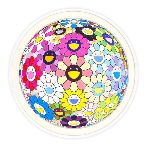 Prayer, Hand Signed Lithograph, Edition of 300, Custom Circular Frame by Takashi Murakami, Print for Sale on Singulart