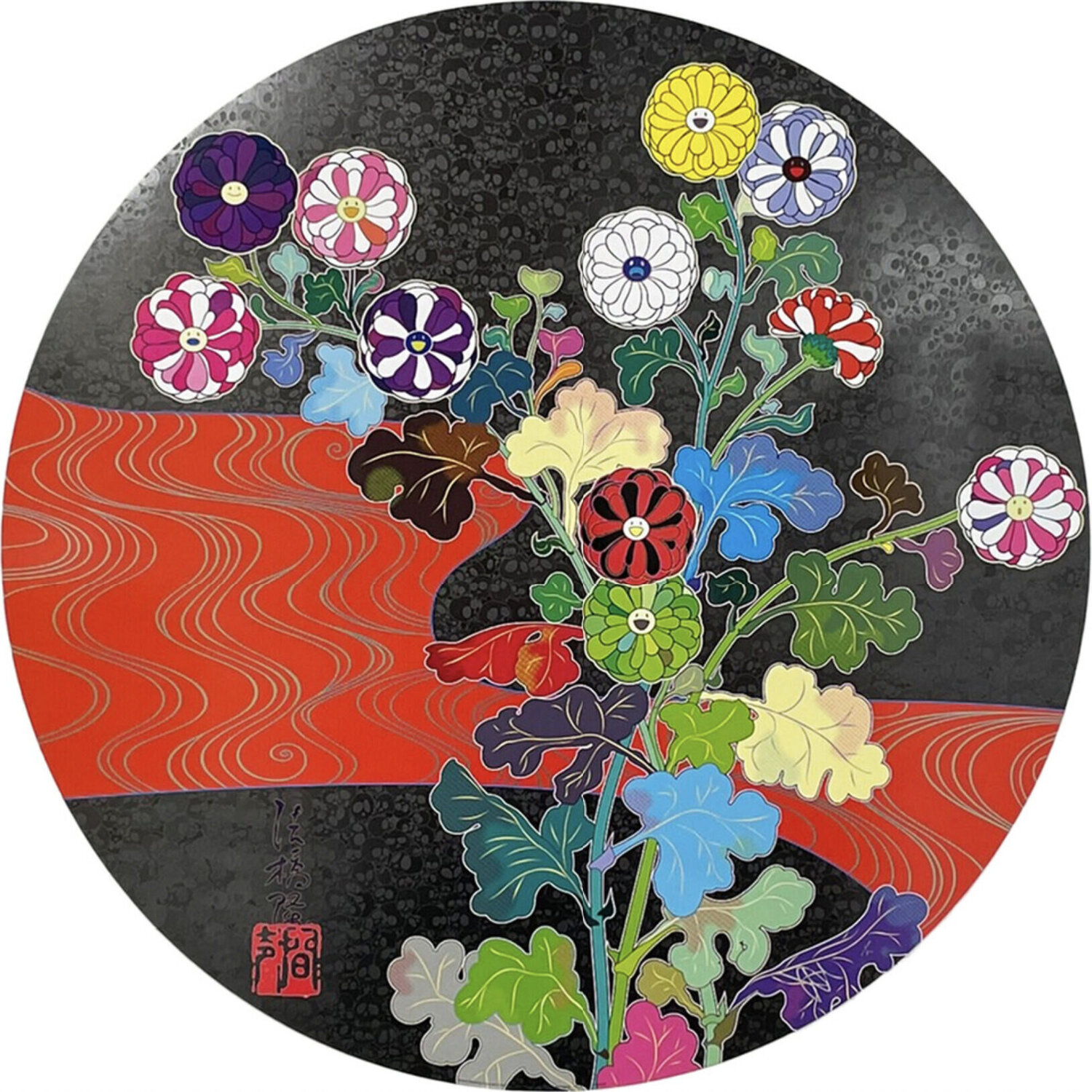 Flowers blooming on Death Island Takashi Murakami Druck zu verkaufen