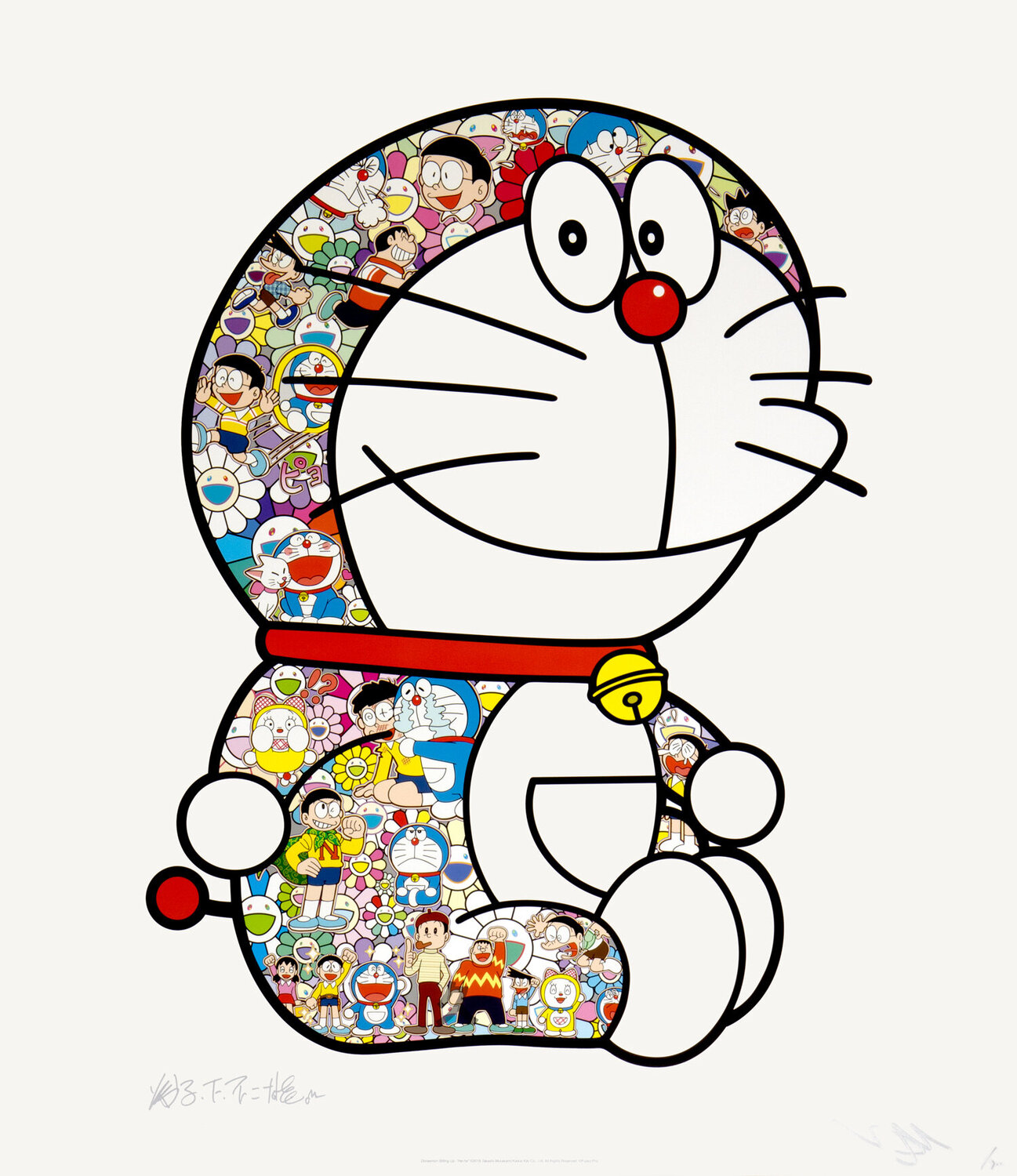 Doraemon Sitting Up - He-he Takashi Murakami