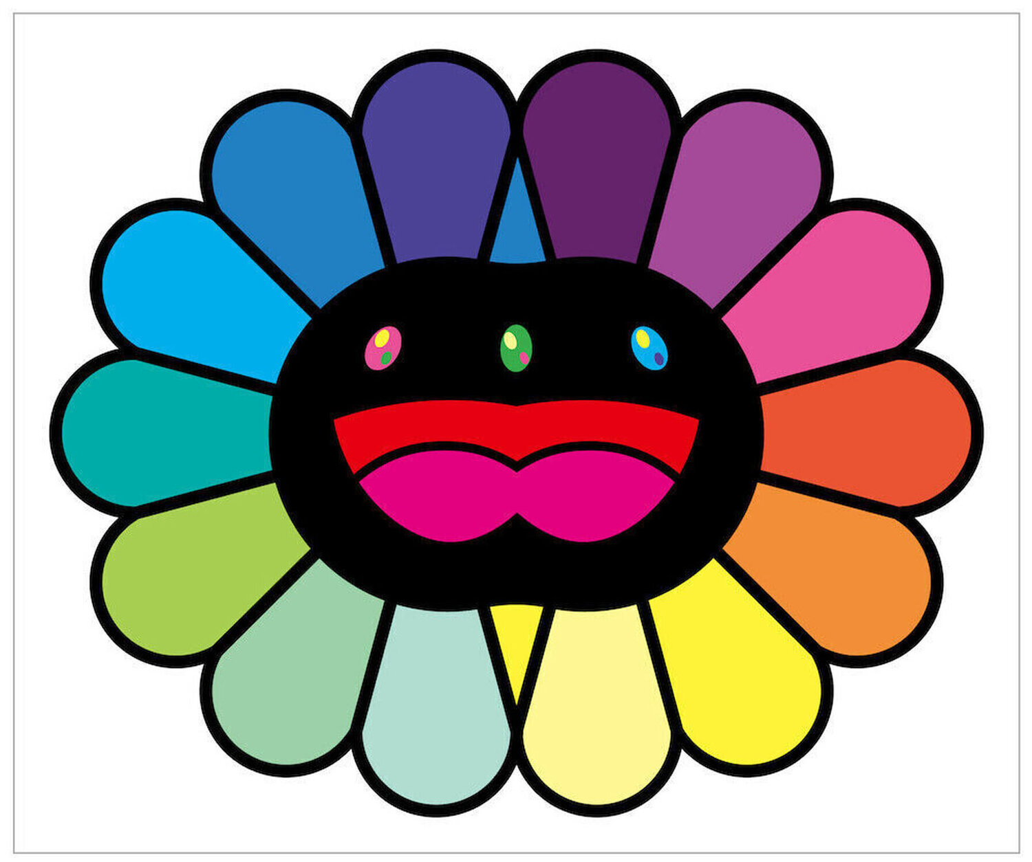 Multicolor Double Face Black Takashi Murakami