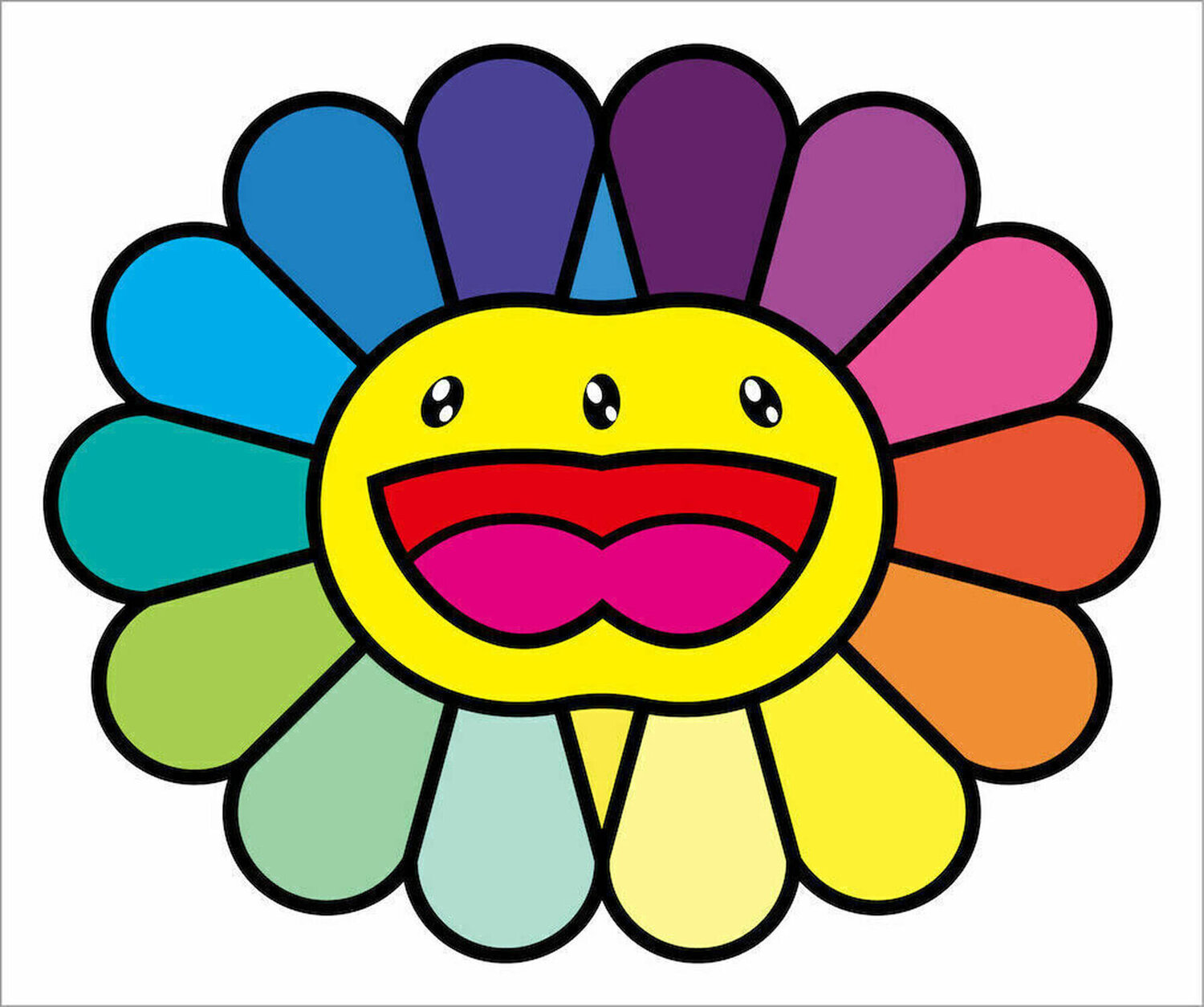 Multicolor Double Face Yellow Takashi Murakami