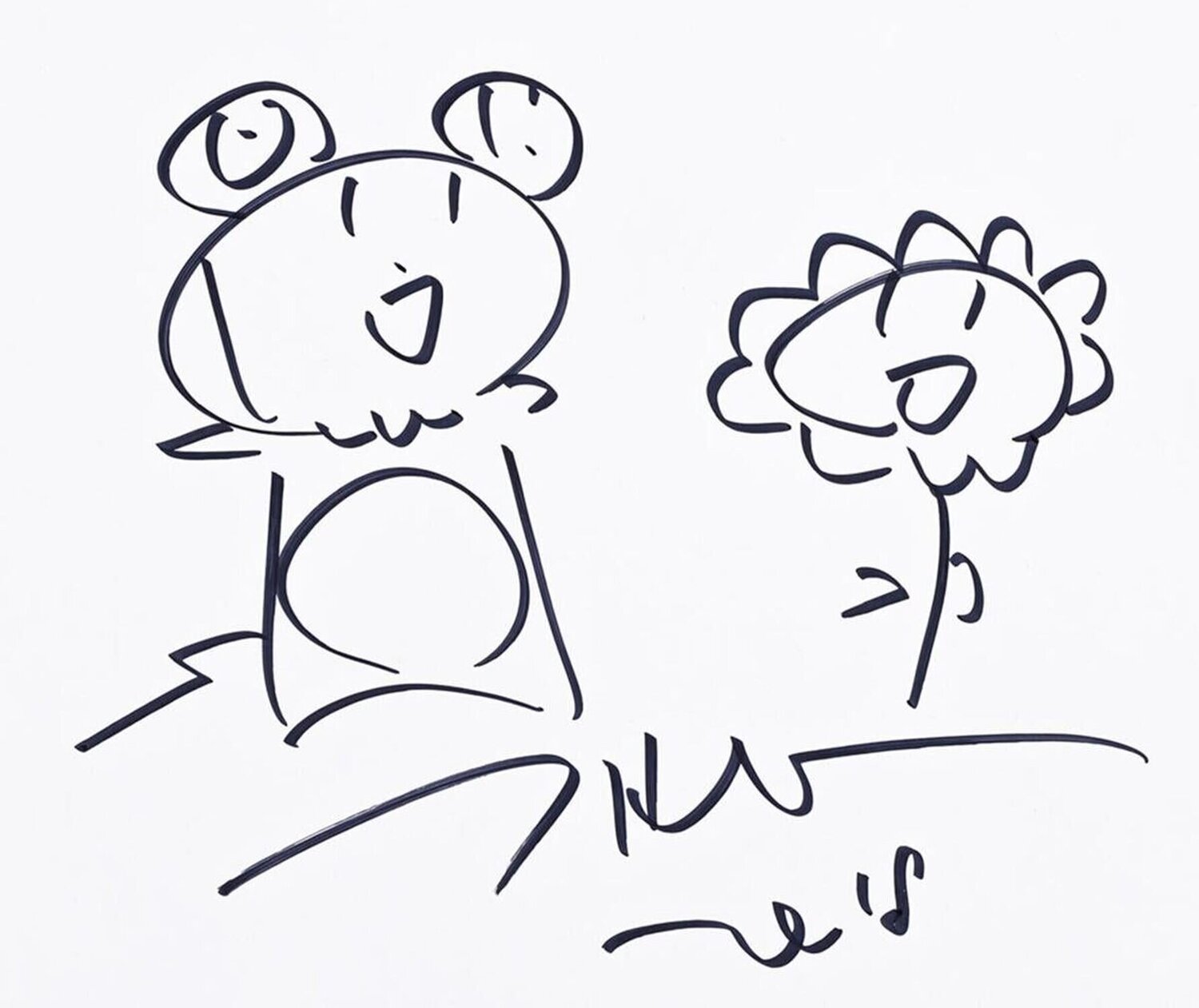 Takashi Murakmai flowers drawing 2018 Takashi Murakami Opera su carta in vendita
