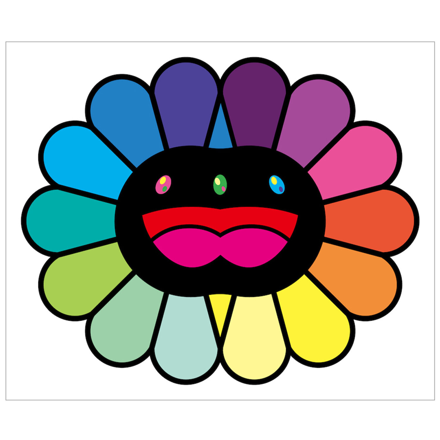 Multicolor Double Face Black Takashi Murakami
