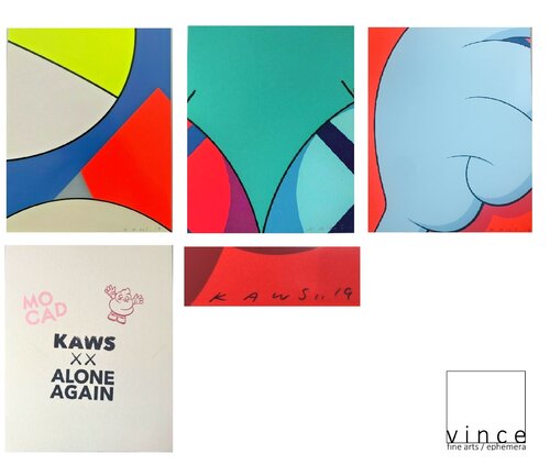Set of 4, "Alone Again", 2019, Signed/Dated Editions for The Museum of Contemporary Art Detroit Exhibition May 8-2019. di KAWS, Stampa in vendita su Singulart