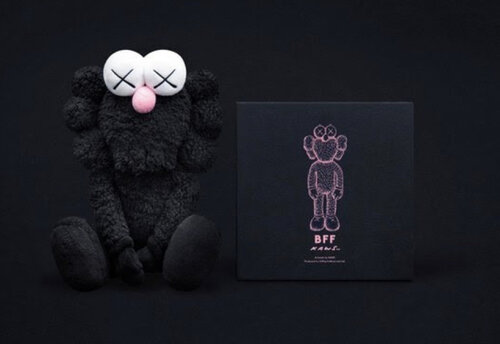 KAWS BFF Plush (KAWS black BFF), Plush figure de KAWS, Otros medios a la venta en Singulart
