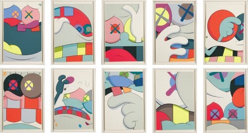Blame Game (complete set- matched numbers) van KAWS, Afdruk te koop op Singulart