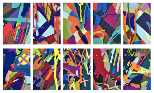 Tension (Portfolio of 10 Prints) di KAWS, Stampa in vendita su Singulart