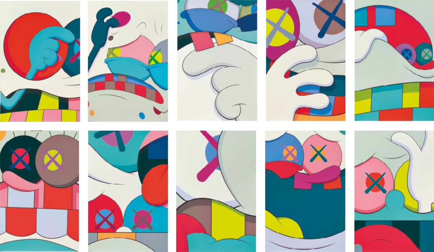 Blame Game - Portfolio of 10 (signed - editions of 100) KAWS Stampa in vendita